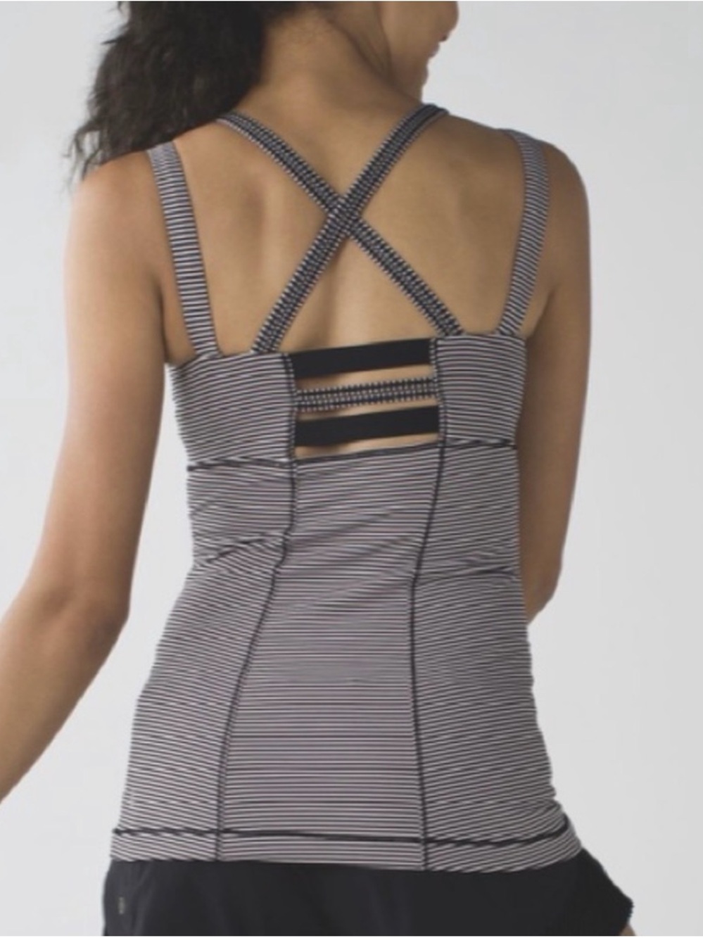 lululemon athletica happy strappy Striped Double-Strap Tank Sz 10 - Picture 3 of 7